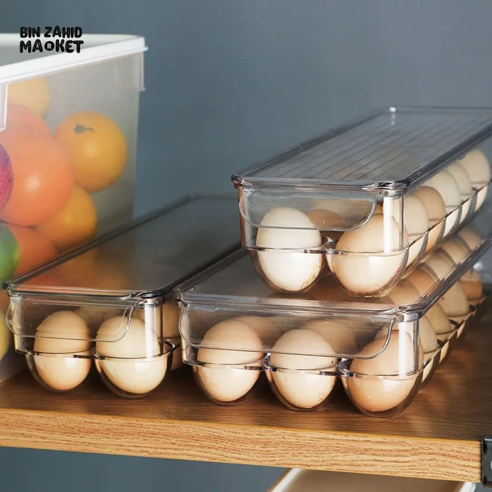 MULTIPLE GRIDS EGG STORAGE BOX WITH LID - Image 7