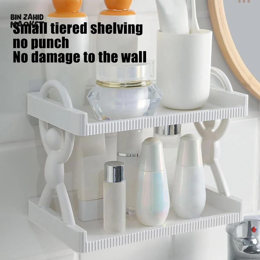 MULTIPURPOSE 2 LAYERS WALL STORAGE SHELF - Image 5
