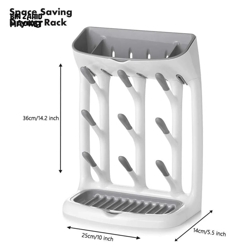 MULTIPURPOSE BABY BOTTLE & CUP DRYING RACK – HANGING DRYING STAND SPACE SAVING ORGANIZER - Image 8