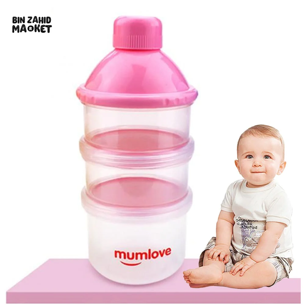 MUMLOVE BABY MILK POWDER DISPENSER 3-LAYER STACKABLE FORMULA CONTAINER - Image 2
