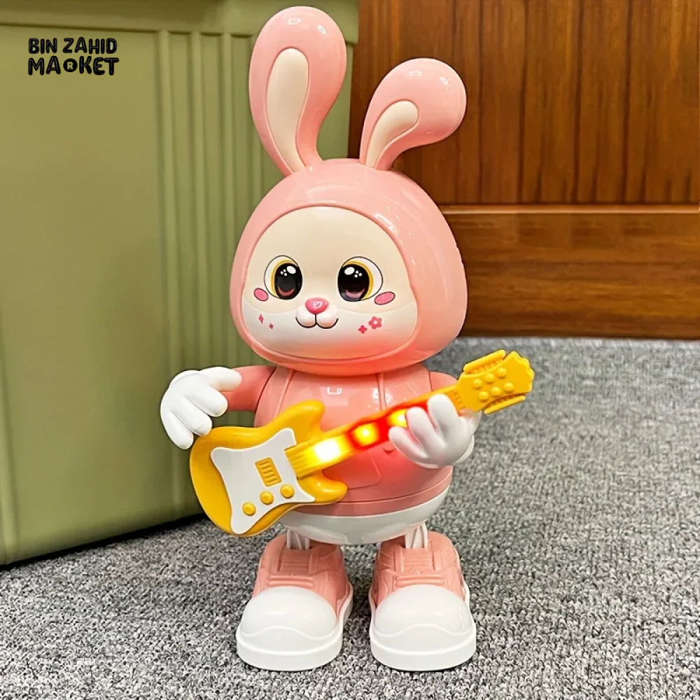 MUSICAL DANCING RABBIT TOY WITH GUITAR – SINGING WALKING & LIGHT-UP BUNNY FOR TODDLERS - Image 6