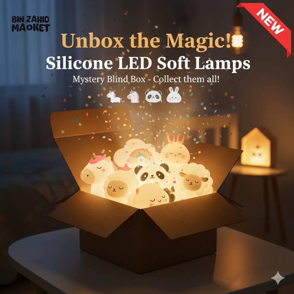 MYSTERY BOX SILICONE LED NIGHT LIGHT USB RECHARGEABLE TOUCH CONTROL - Image 7