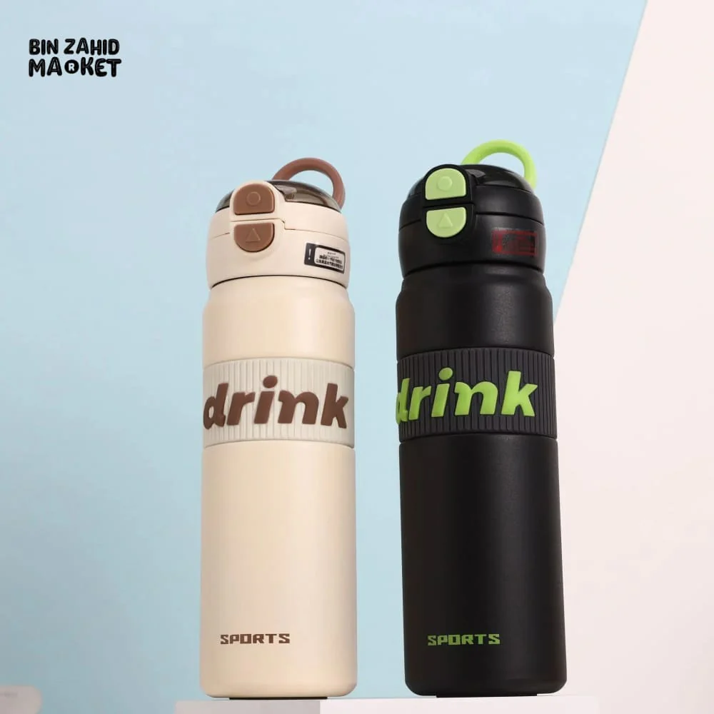 NEW PORTABLE SPORTS WATER BOTTLE – 304 STAINLESS STEEL LARGE CAPACITY INSULATED BOUNCY CUP FOR STUDENTS - Image 3