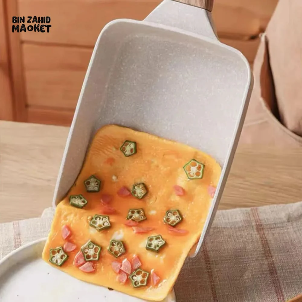 NON STICK MARBLE COATING RECTANGLE FRYING PAN - Image 4