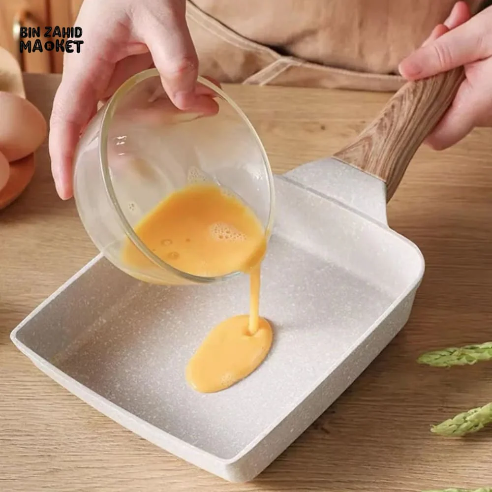 NON STICK MARBLE COATING RECTANGLE FRYING PAN - Image 5