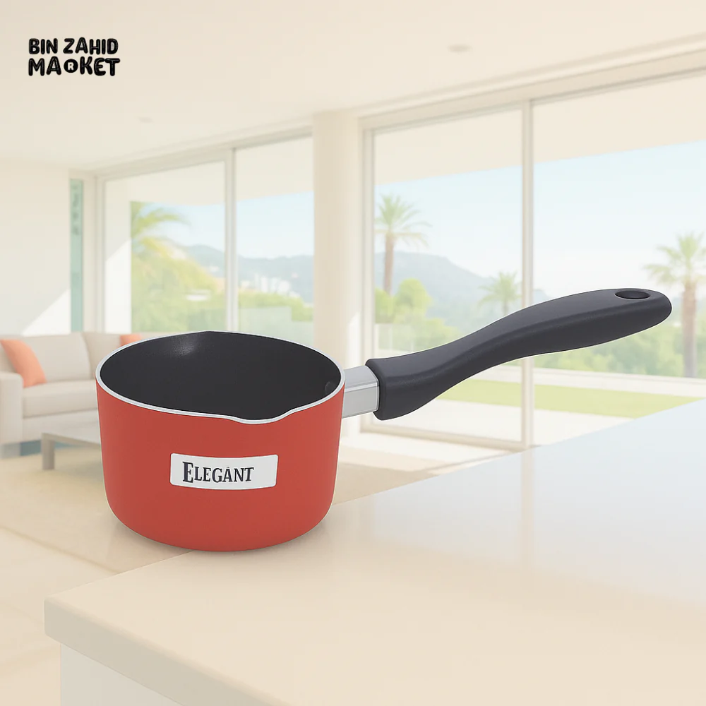 NON-STICK MILKPAN WITH POURING SPOUT – HEAT-RESISTANT HANDLE – EASY CLEAN – ELEGANT COOKWARE - 22CM