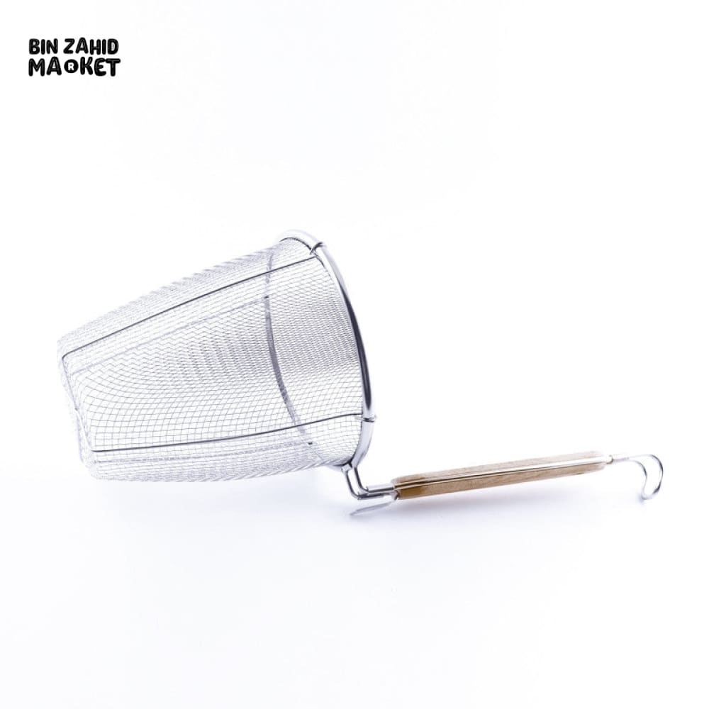 NOODLE STRAINER WITH LONG HANDLE – PERFECT FOR DRAINING & FRYING - Image 3