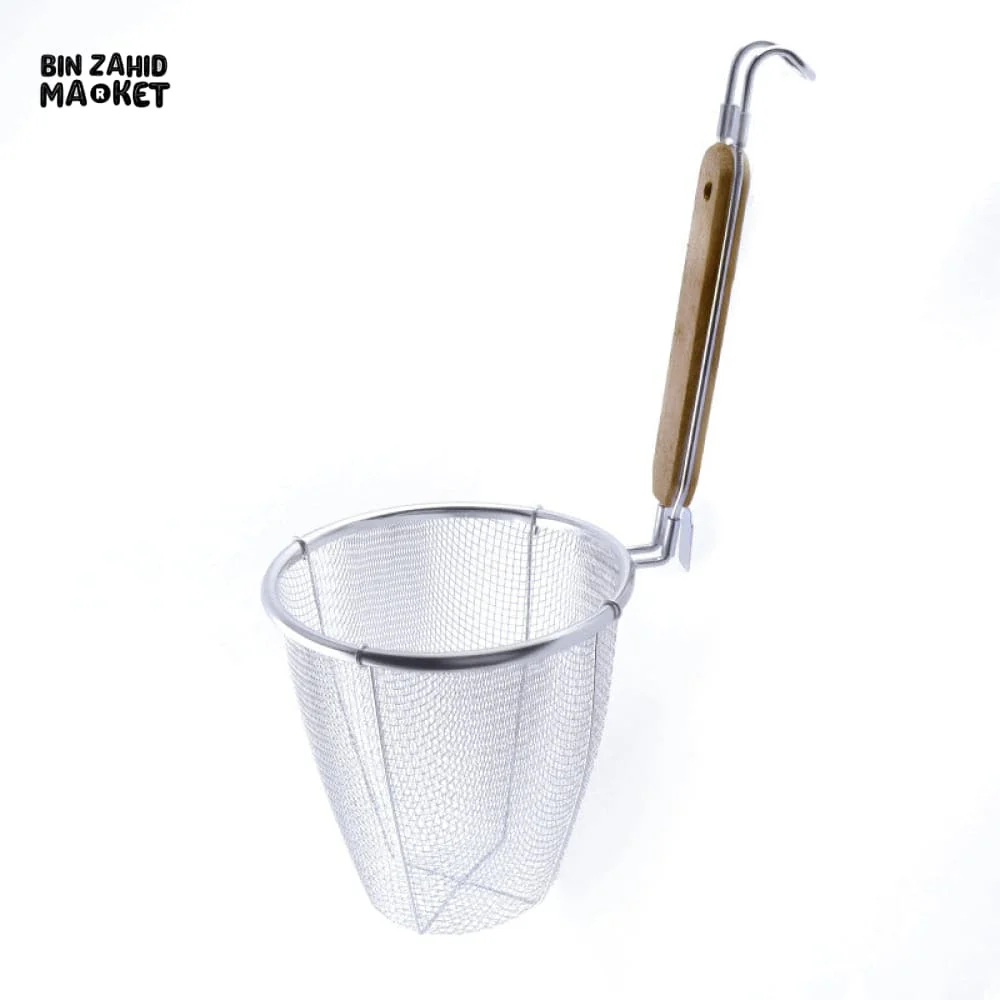 NOODLE STRAINER WITH LONG HANDLE – PERFECT FOR DRAINING & FRYING - Image 4