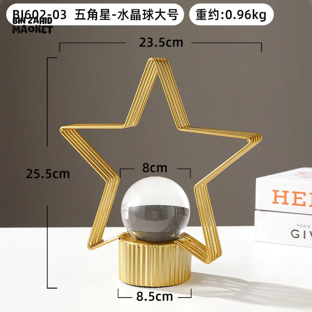 NORDIC CRYSTAL BALL METAL ART DECORATION - STAR - Image 11