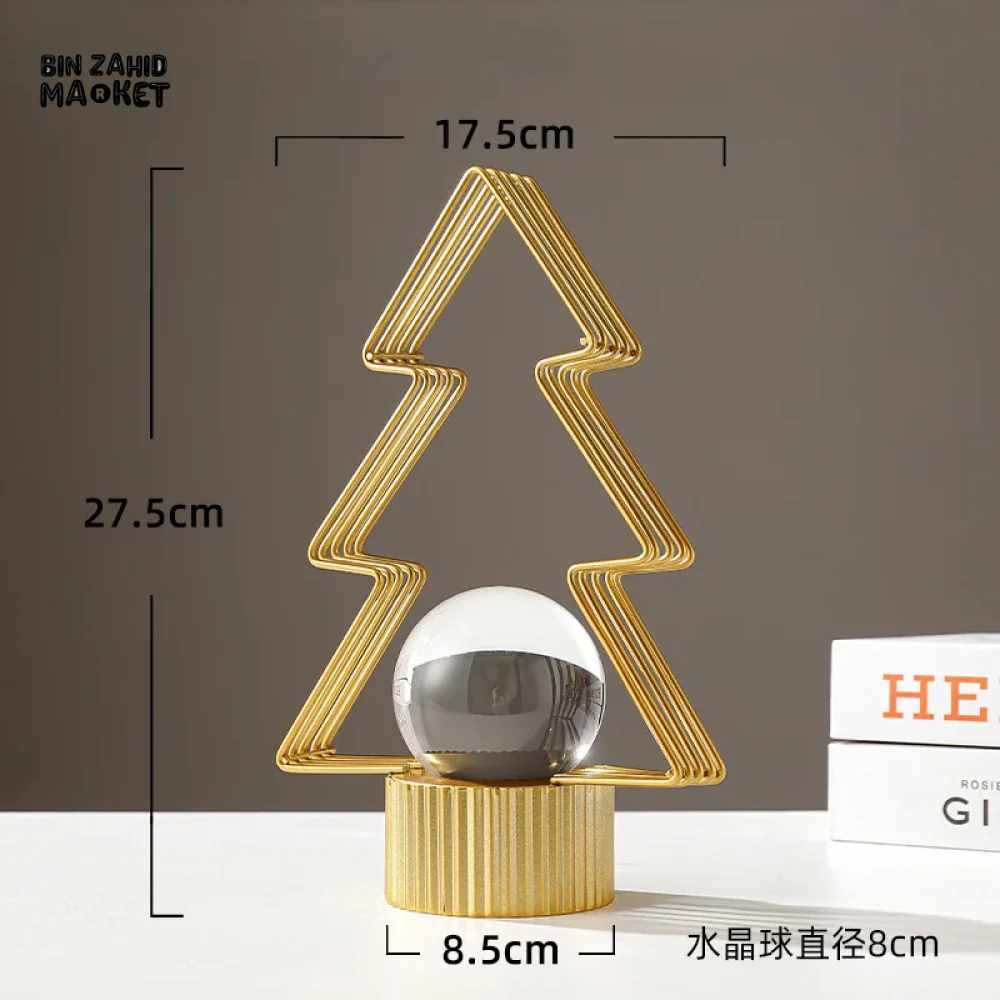 NORDIC CRYSTAL BALL METAL ART DECORATION - STAR - Image 7