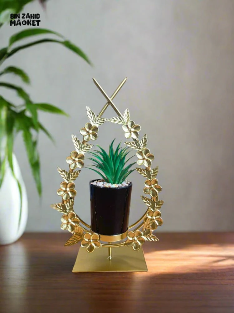 NORDIC LUXURY IRON HANDICRAFT PLANT ORNAMENTS - BLOOM & LEAF FRAME IRON STAND