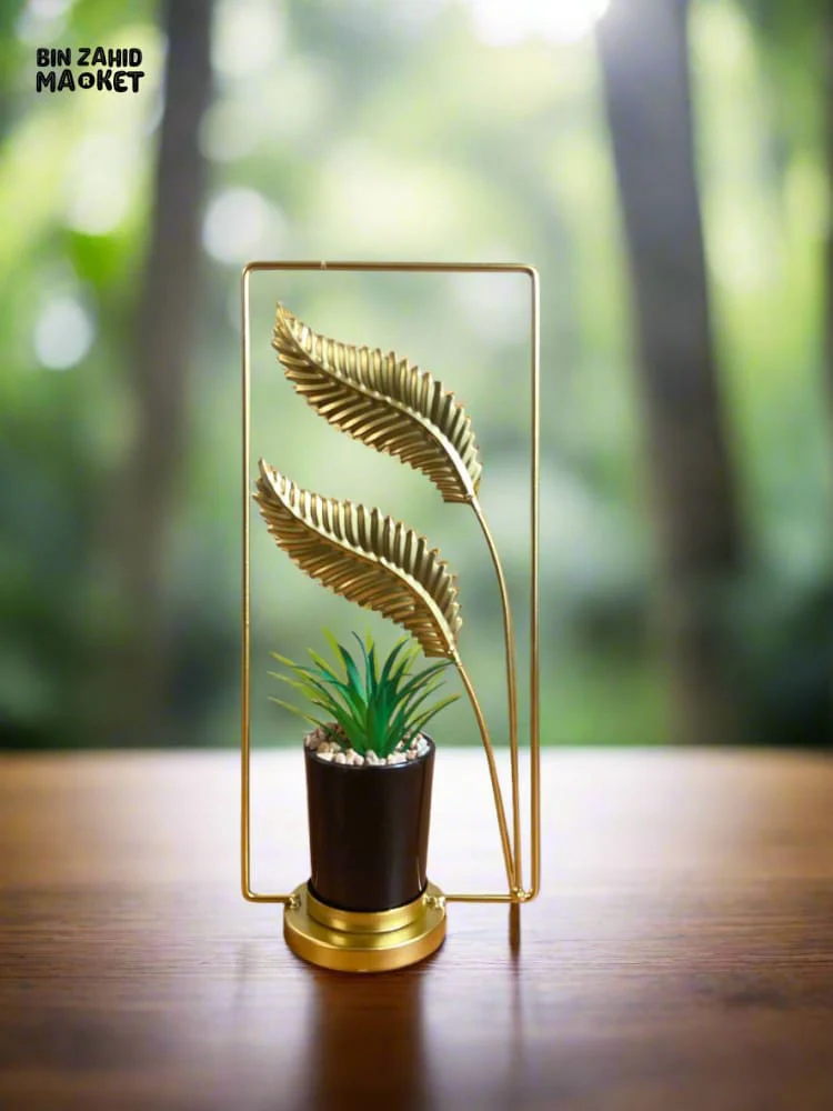NORDIC LUXURY IRON HANDICRAFT PLANT ORNAMENTS - THE EMBRACE OF TWO LEAVES