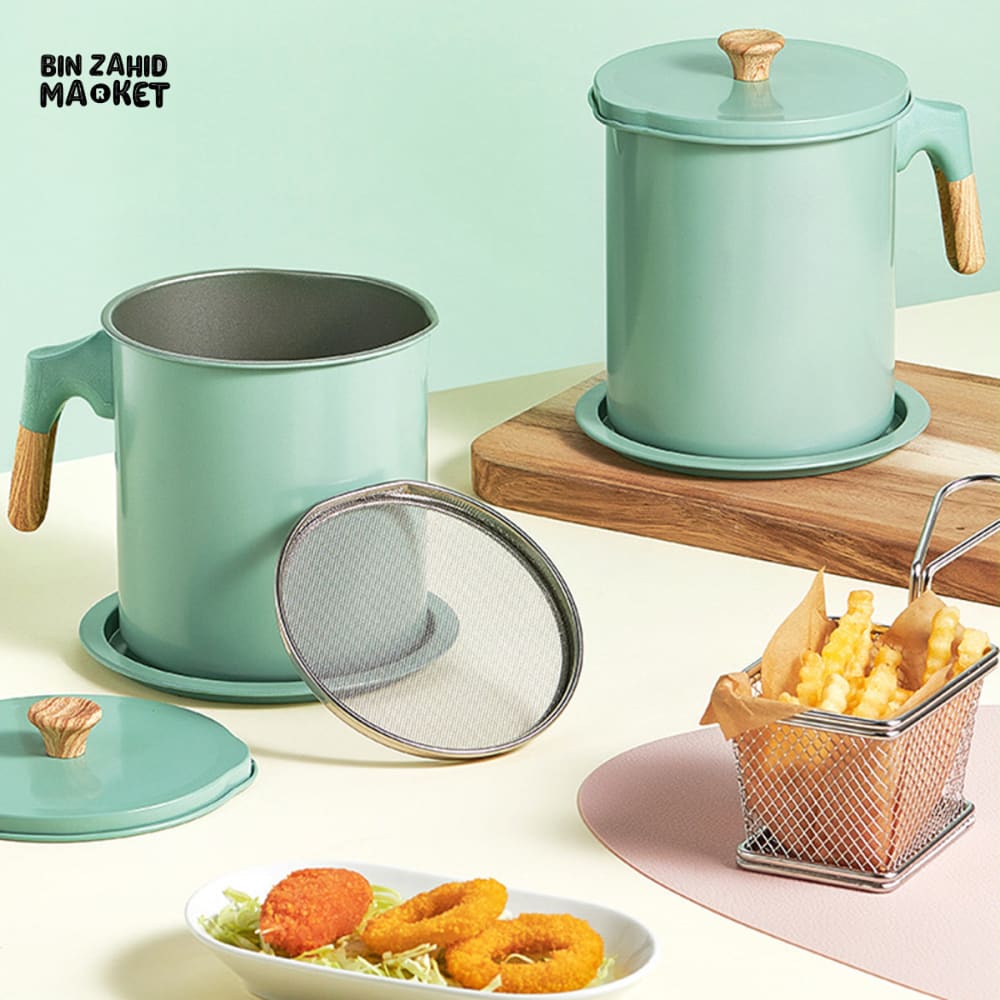 OIL FILTER POT WITH WOODEN HANDLE - Image 2