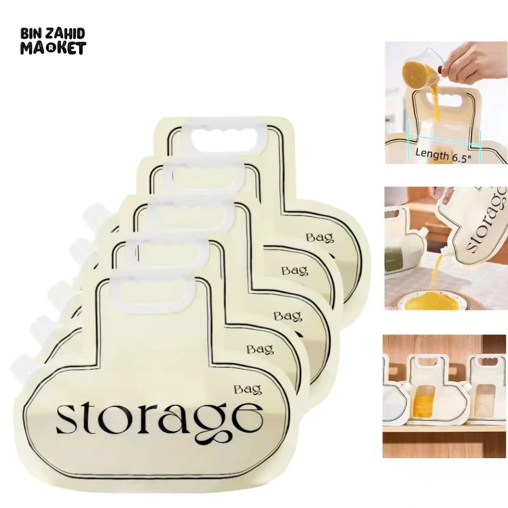 PACK OF 3 CEREAL STORAGE BAGS – FOOD GRADE, SELF-STANDING SUCTION BAGS - Image 5