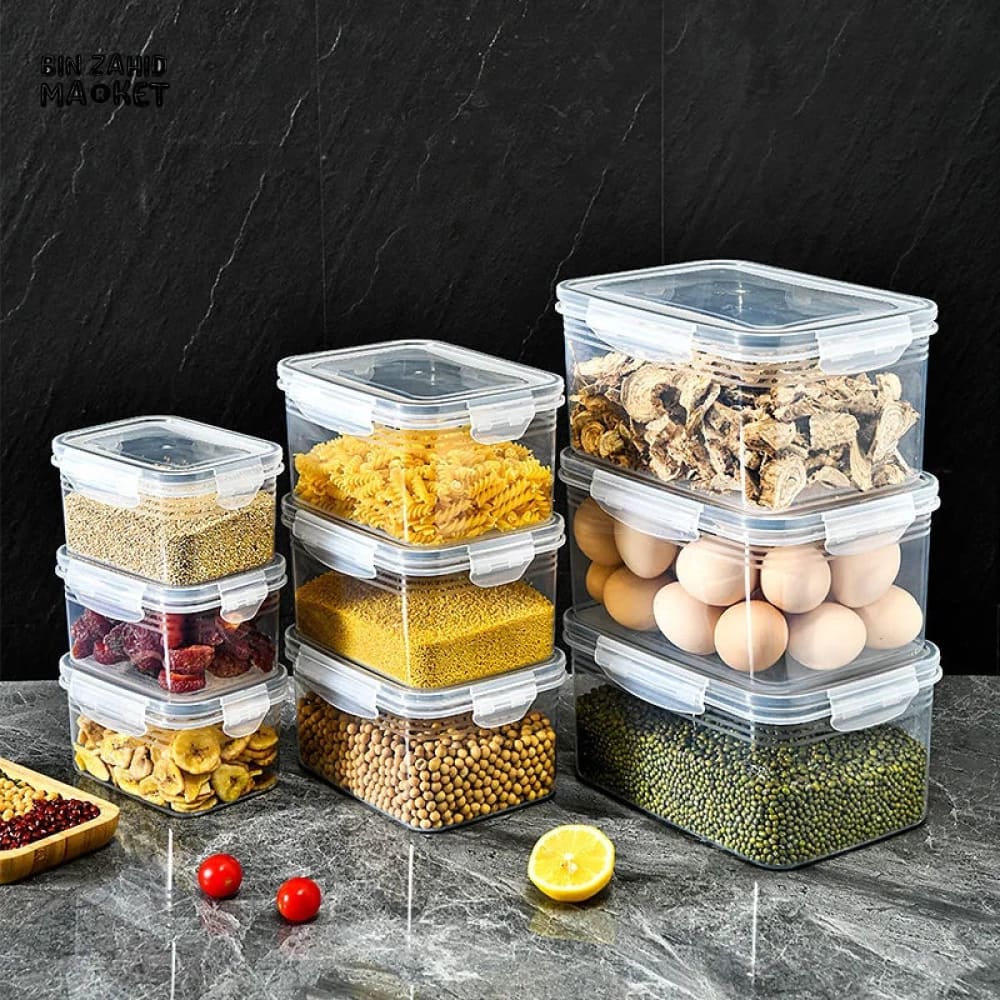 PACK OF 3 FOOD PRESERVATION BOX WITH DRAIN BASKET - Image 5