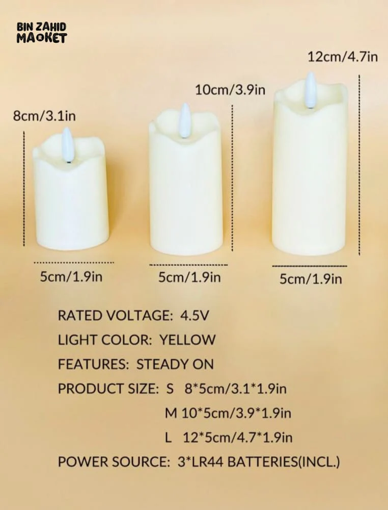PACK OF 3 LED CANDLE LIGHTS - Image 8