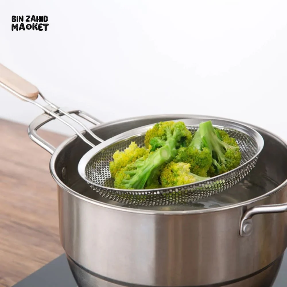 PACK OF 3 STRAINER WITH WOODEN HANDLE - Image 5