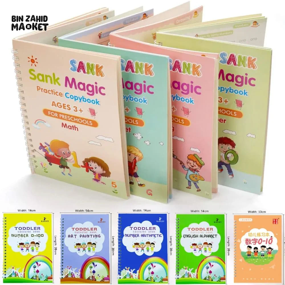 PACK OF 4 CHILD PRACTICE MAGIC SANK BOOK WITH 10 REFILLS - Image 4