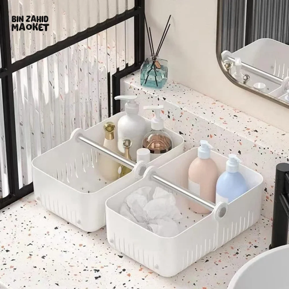 PLASTIC STORAGE BOX WITH HANDLE FOR TOILETRIES & KITCHEN - Image 2