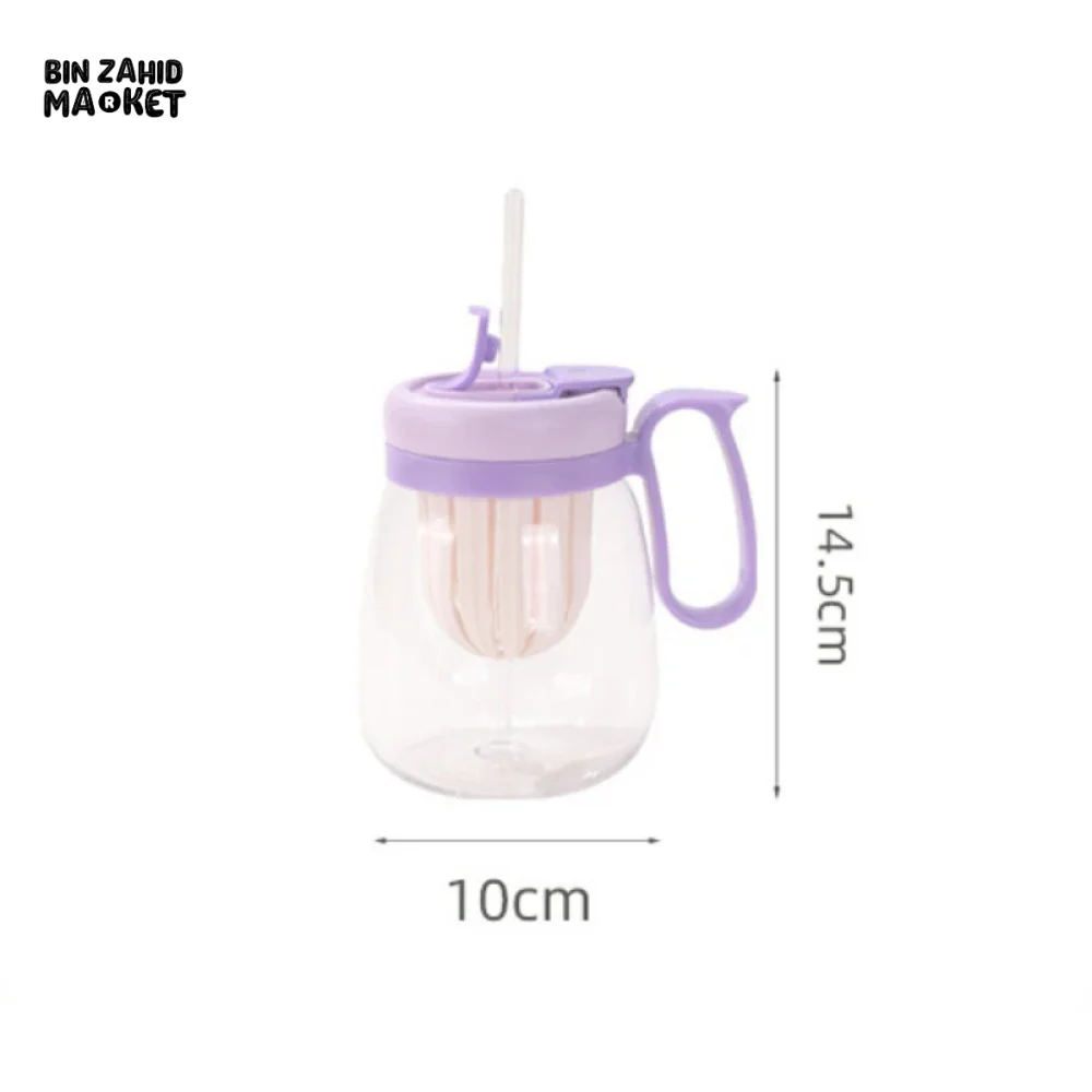 PLASTIC WATER CUP 850ML – LARGE CAPACITY BUILT-IN FILTER DROP & HEAT RESISTANT - Image 6