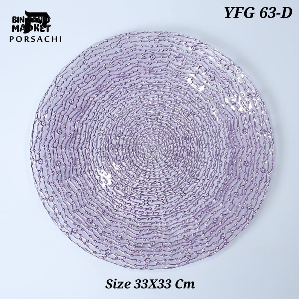 PORSACHI PURPLE DESIGN CHARGER PLATE – 33CM ROUND LUXURY DINING TABLE SERVING PLATE ELEGANT DINNERWARE FOR KITCHEN & HOME DECOR - Image 2