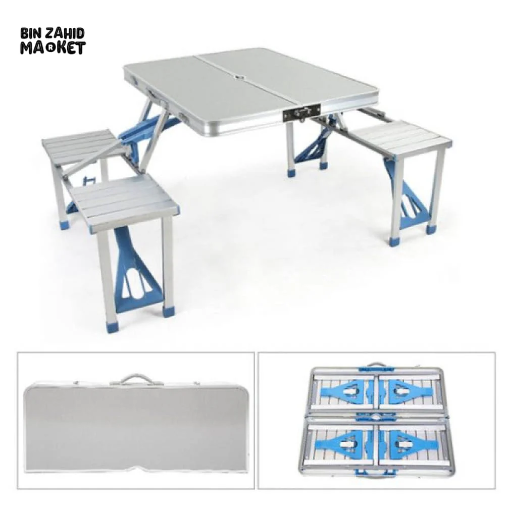 PORTABLE ALUMINUM PICNIC TABLE WITH 4 SEATS - Image 5