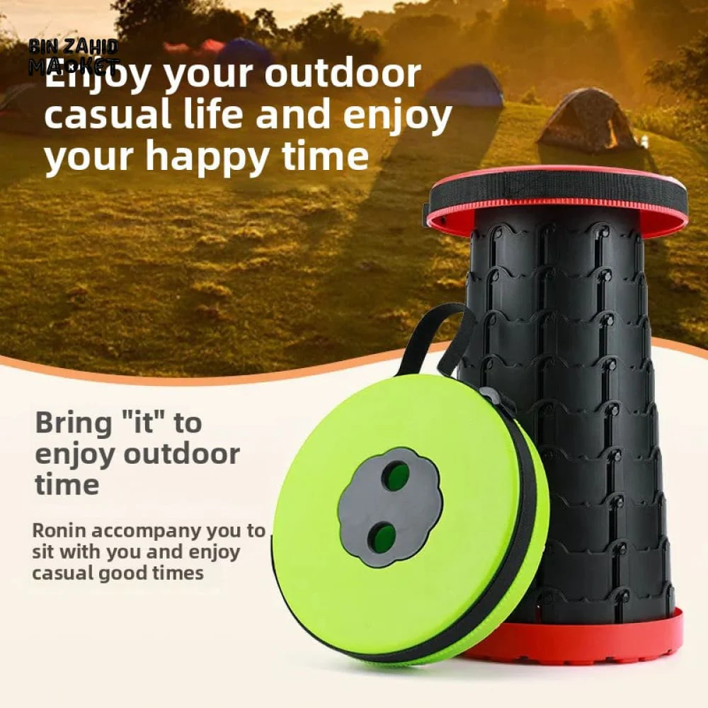 PORTABLE FOLDING CHAIR – RETRACTABLE SEAT FOR FISHING HIKING & OUTDOOR ADVENTURES - Image 12