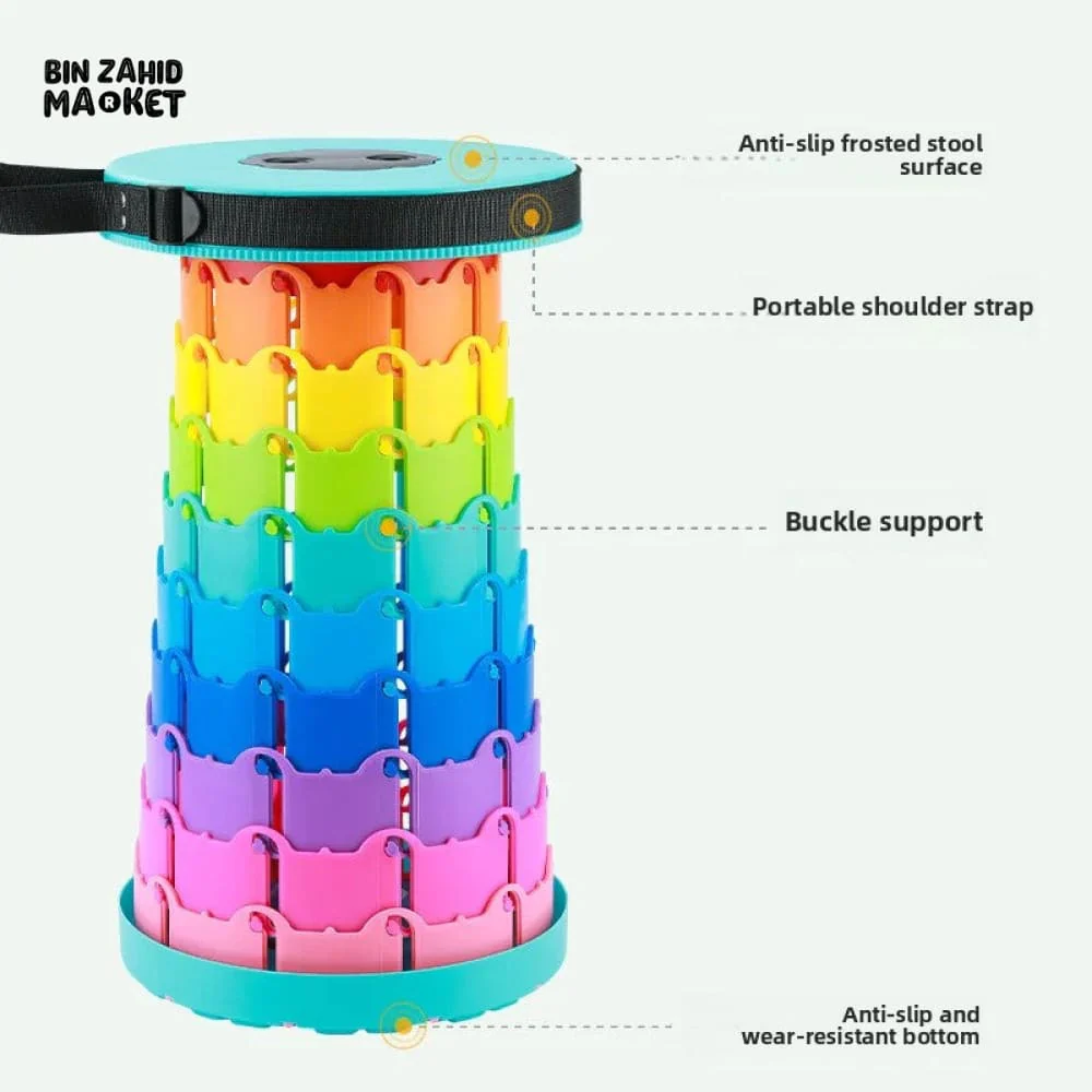 PORTABLE FOLDING CHAIR – RETRACTABLE SEAT FOR FISHING HIKING & OUTDOOR ADVENTURES - Image 8