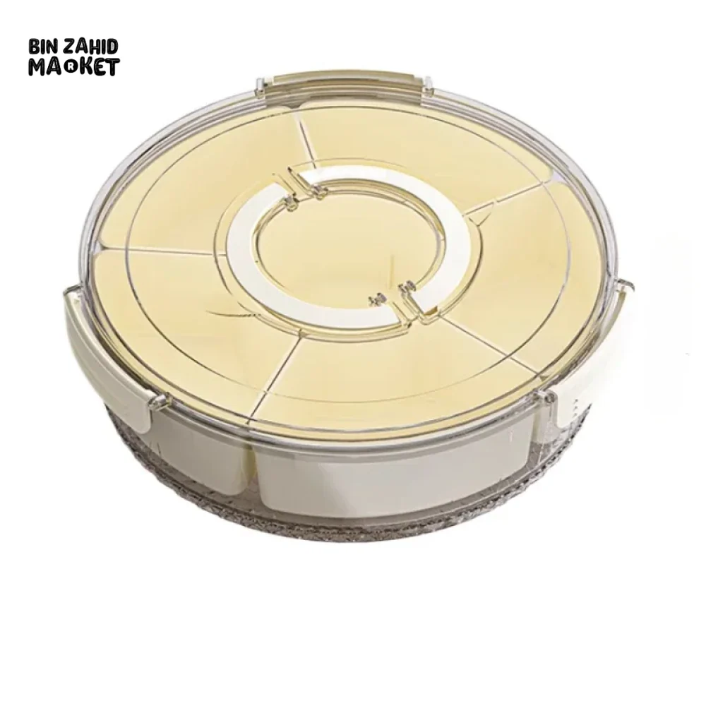 PORTABLE FOOD CONTAINER 6 GRIDS ROTATABLE BEACH PICNIC CASE - Image 6