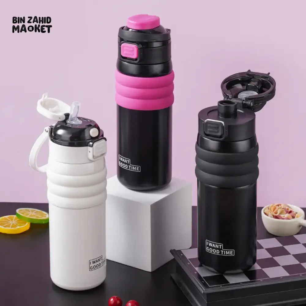 PORTABLE INSULATED WATER CUP – LARGE CAPACITY LEAK-PROOF BOTTLE FOR TRAVEL FITNESS & STUDENT USE - Image 2
