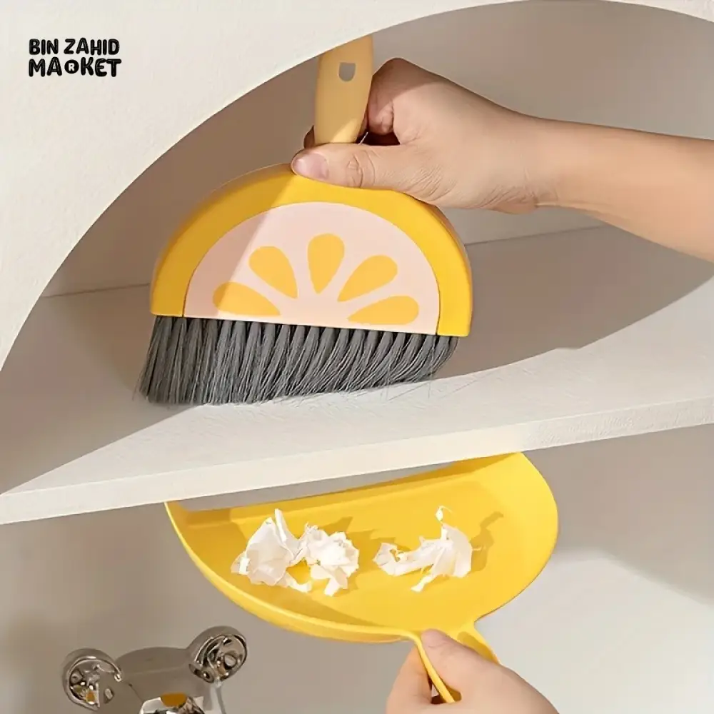 PORTABLE MINI CLEANING BRUSH AND DUSTPAN SET – HANDHELD SWEEPER WITH CUTE KIWI DESIGN SPACE-SAVING TABLE & FURNITURE CLEANING TOOL - Image 2