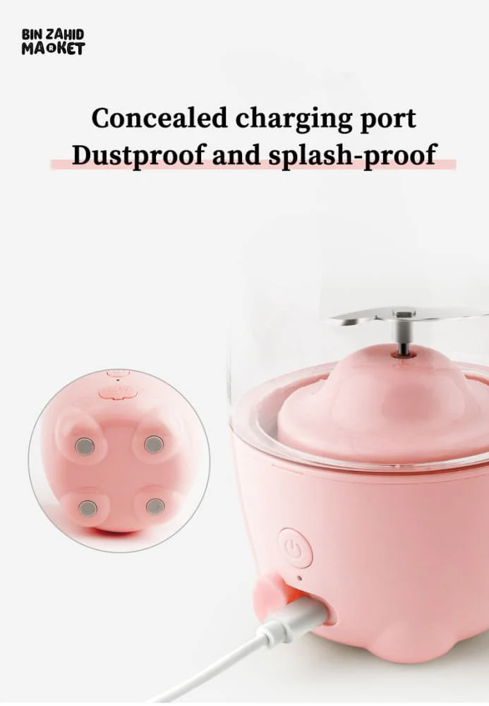 PORTABLE MINI ELECTRIC JUICER RECHARGEABLE HOME BLENDER CUP - Image 10