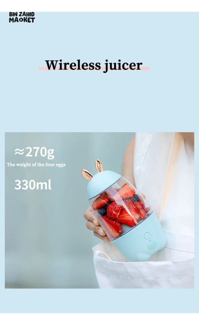 PORTABLE MINI ELECTRIC JUICER RECHARGEABLE HOME BLENDER CUP - Image 11