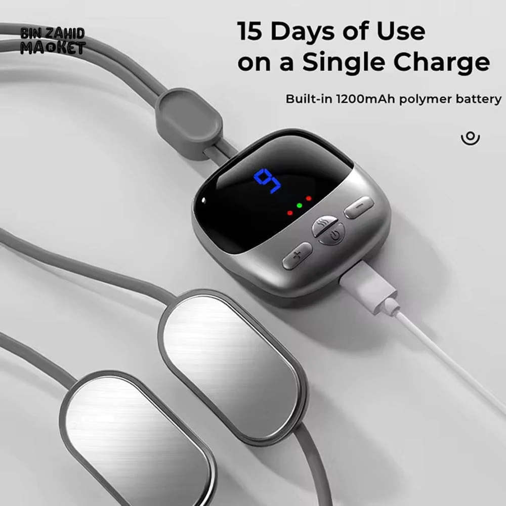 PORTABLE NECK MASSAGER – HOT COMPRESS PULSE MASSAGE RECHARGEABLE CERVICAL SPINE RELAXER - Image 4
