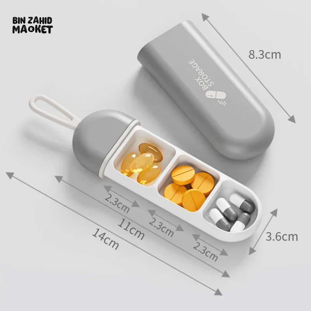 PORTABLE PILL ORGANIZER TRAVEL MEDICINE BOX - Image 4