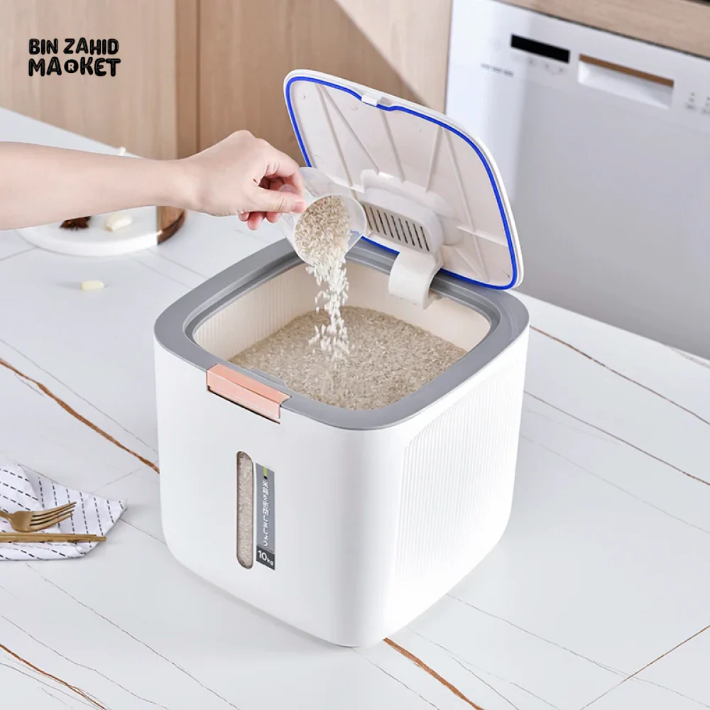PREMIUM 10 KG MOISTURE-PROOF RICE & FLOUR STORAGE CONTAINER - Image 4