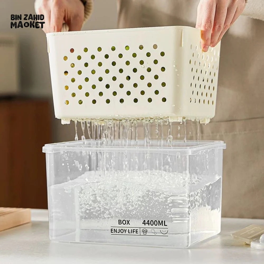 PREMIUM AIRTIGHT REFRIGERATOR STORAGE CONTAINERS – 3 PIECE SET WITH DRAINAGE & LEAKPROOF DESIGN - Image 3