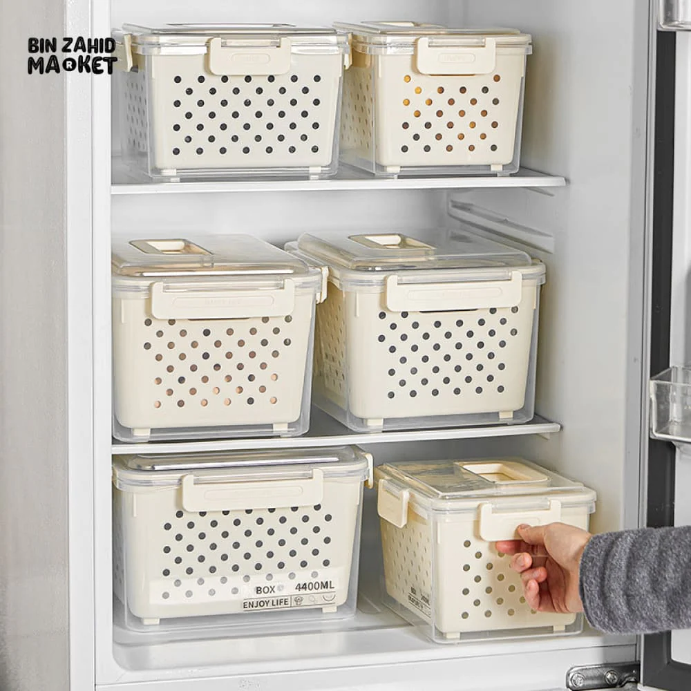PREMIUM AIRTIGHT REFRIGERATOR STORAGE CONTAINERS – 3 PIECE SET WITH DRAINAGE & LEAKPROOF DESIGN - Image 5