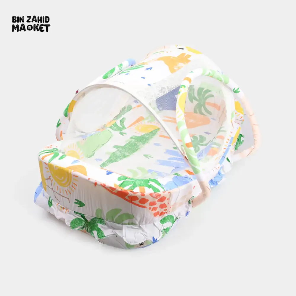 PREMIUM BABY HAND CARRY WITH NET PORTABLE BED FOR NEWBORNS RANDOM DESIGN - Image 4