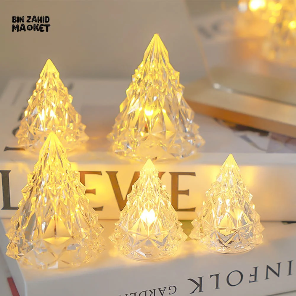PREMIUM CRYSTAL TREE SHAPED LED CANDLE – FESTIVE DECOR LIGHT - Image 4
