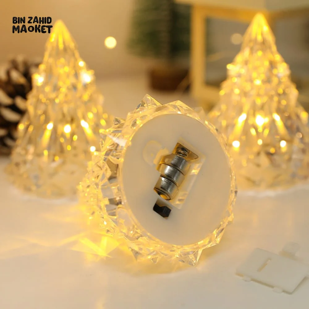 PREMIUM CRYSTAL TREE SHAPED LED CANDLE – FESTIVE DECOR LIGHT - Image 6