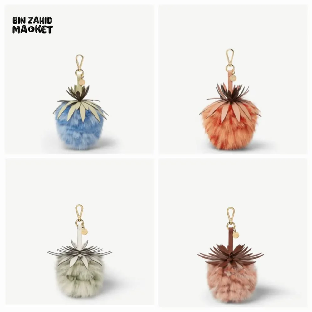 PREMIUM FAUX FUR KEYCHAIN SET — SOFT POM POM BAG & BACKPACK PENDANT - Image 2