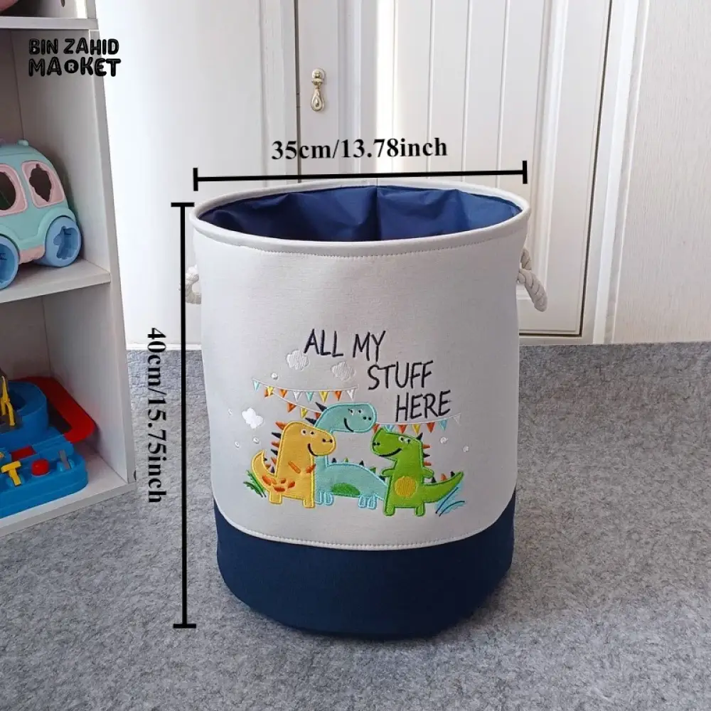PREMIUM FOLDABLE LAUNDRY & TOY STORAGE BASKET – CUTE CARTOON ANIMAL MULTIPURPOSE ORGANIZER BIN - LION - Image 10