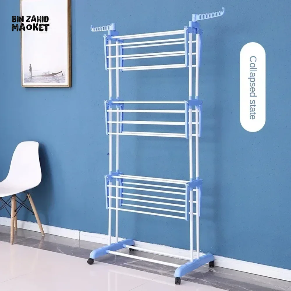 PREMIUM FOLDABLE STAINLESS STEEL DRYING RACK FOR LARGE CLOTHES SPACE-SAVING LAUNDRY DRYER WITH STURDY BASE - Image 3