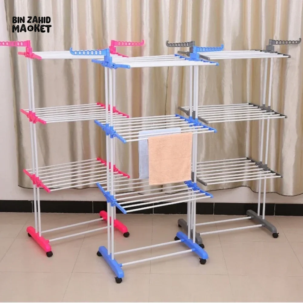 PREMIUM FOLDABLE STAINLESS STEEL DRYING RACK FOR LARGE CLOTHES SPACE-SAVING LAUNDRY DRYER WITH STURDY BASE - Image 5