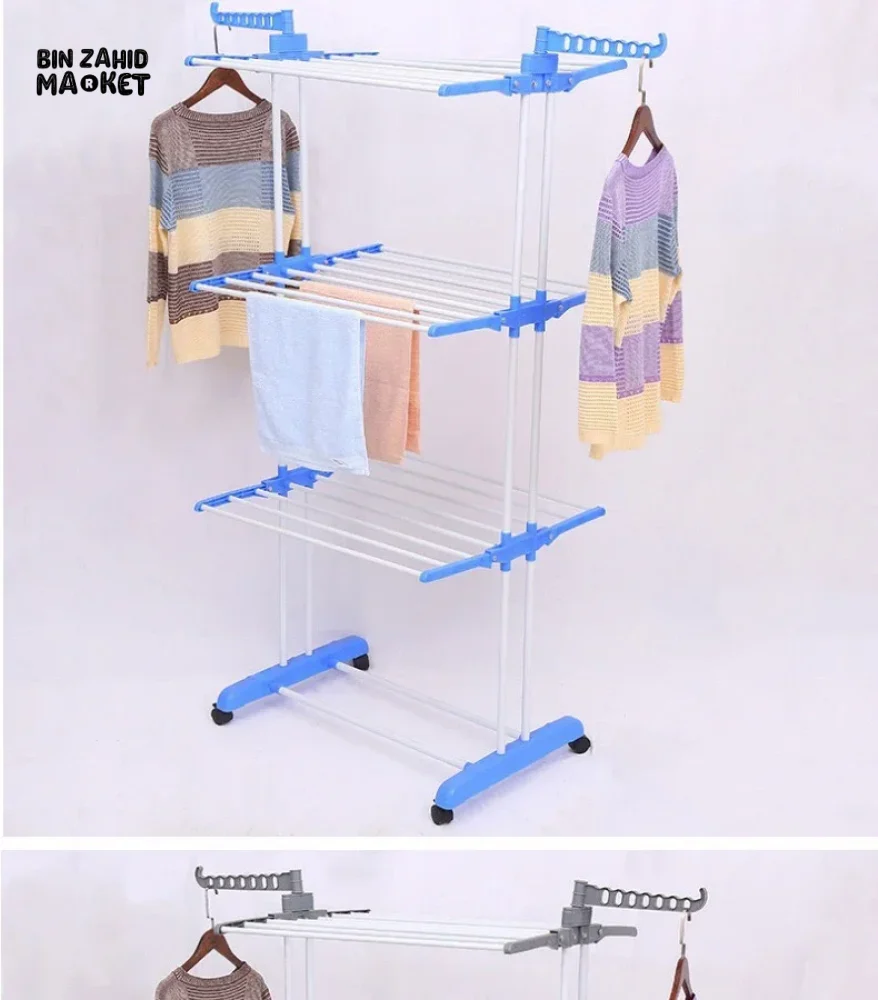 PREMIUM FOLDABLE STAINLESS STEEL DRYING RACK FOR LARGE CLOTHES SPACE-SAVING LAUNDRY DRYER WITH STURDY BASE - Image 7
