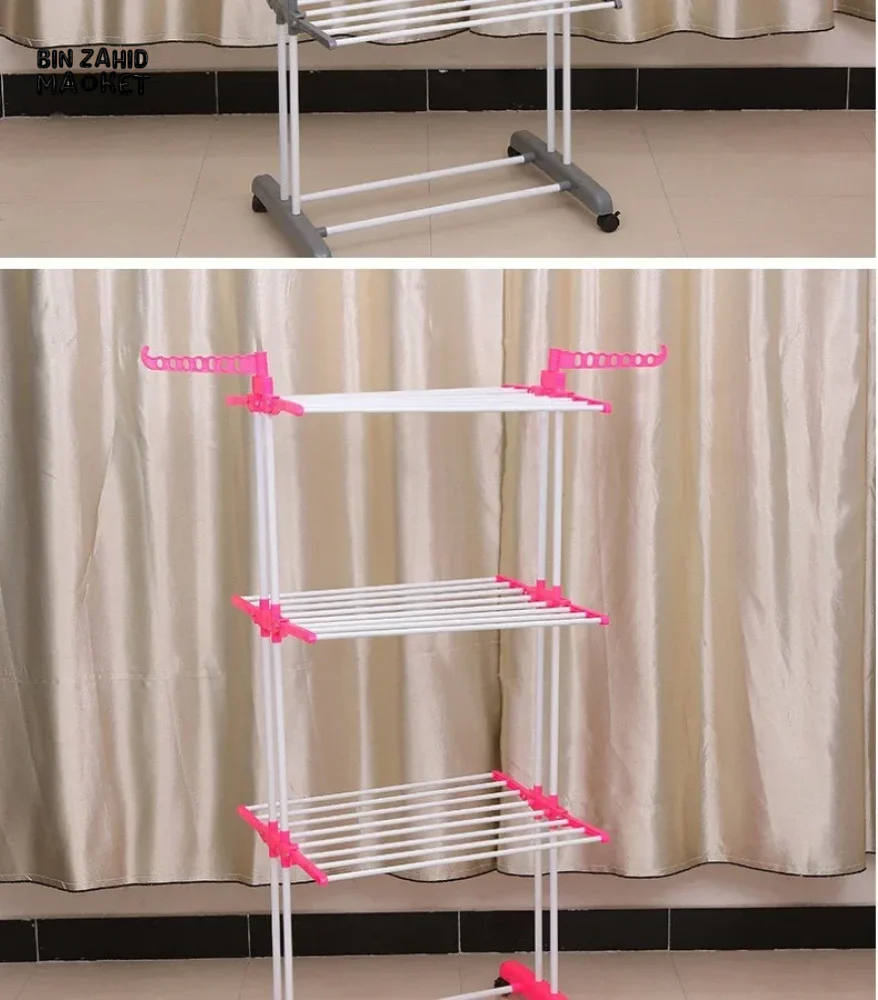 PREMIUM FOLDABLE STAINLESS STEEL DRYING RACK FOR LARGE CLOTHES SPACE-SAVING LAUNDRY DRYER WITH STURDY BASE - Image 8