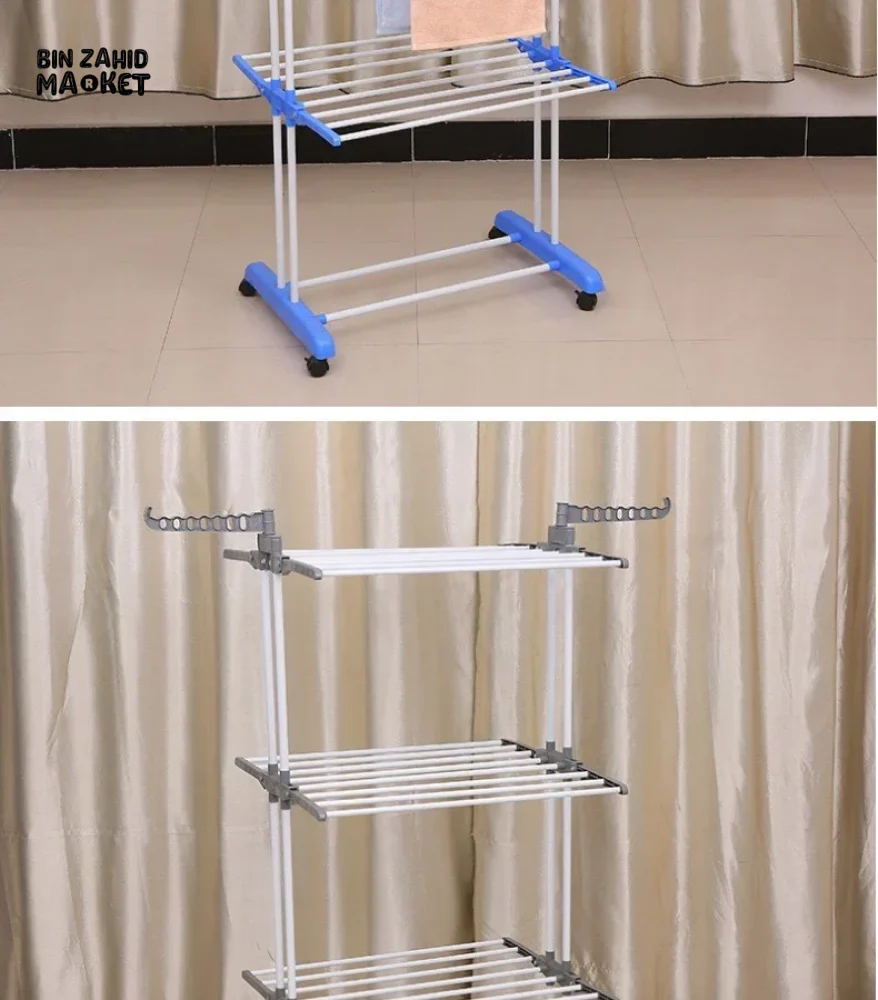 PREMIUM FOLDABLE STAINLESS STEEL DRYING RACK FOR LARGE CLOTHES SPACE-SAVING LAUNDRY DRYER WITH STURDY BASE - Image 9