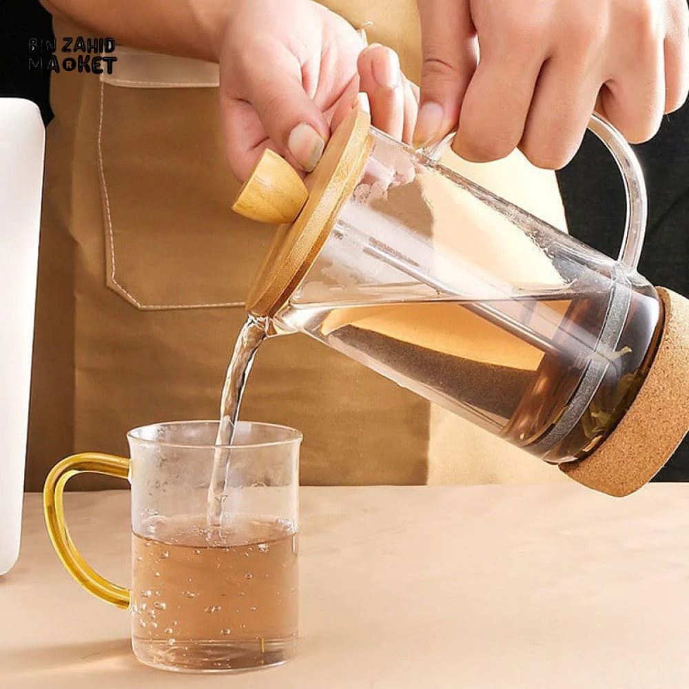 PREMIUM GLASS FRENCH PRESS COFFEE POT – MULTIFUNCTIONAL BREWER WITH FILTER - Image 3
