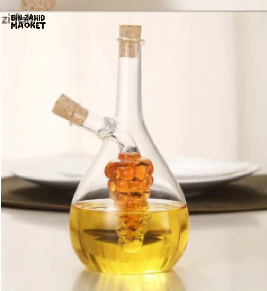 PREMIUM GLASS OIL CAN – DOUBLE-LAYER DESIGN FOR OLIVE OIL SOY SAUCE & VINEGAR STORAGE - Image 8